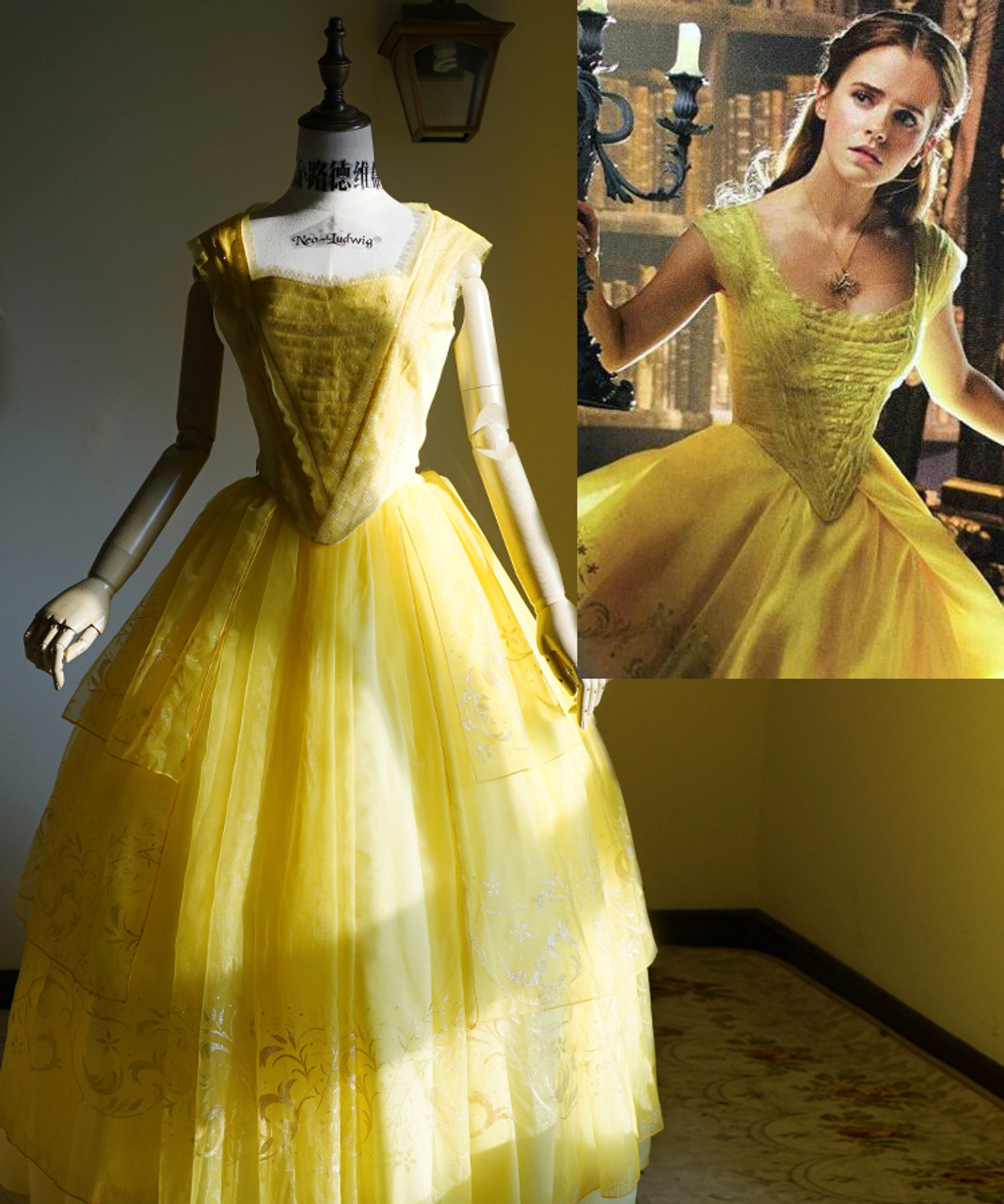 belle yellow dress